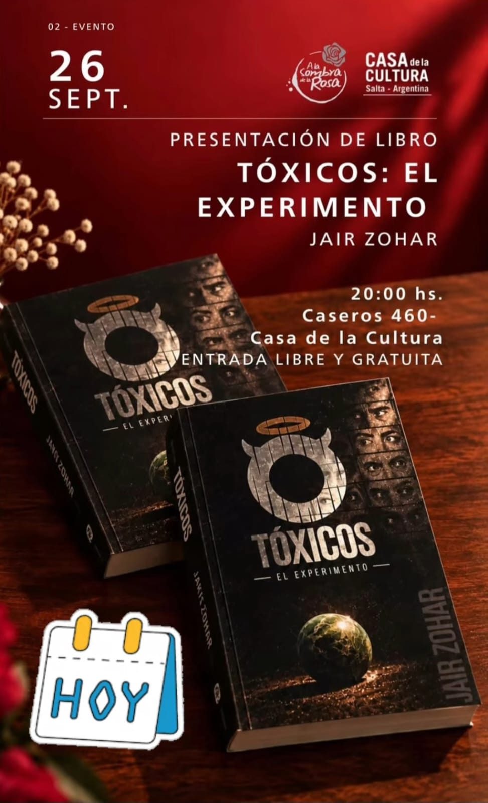 Presentación del libro "Tóxicos: el experimento", de Jair Zohar.