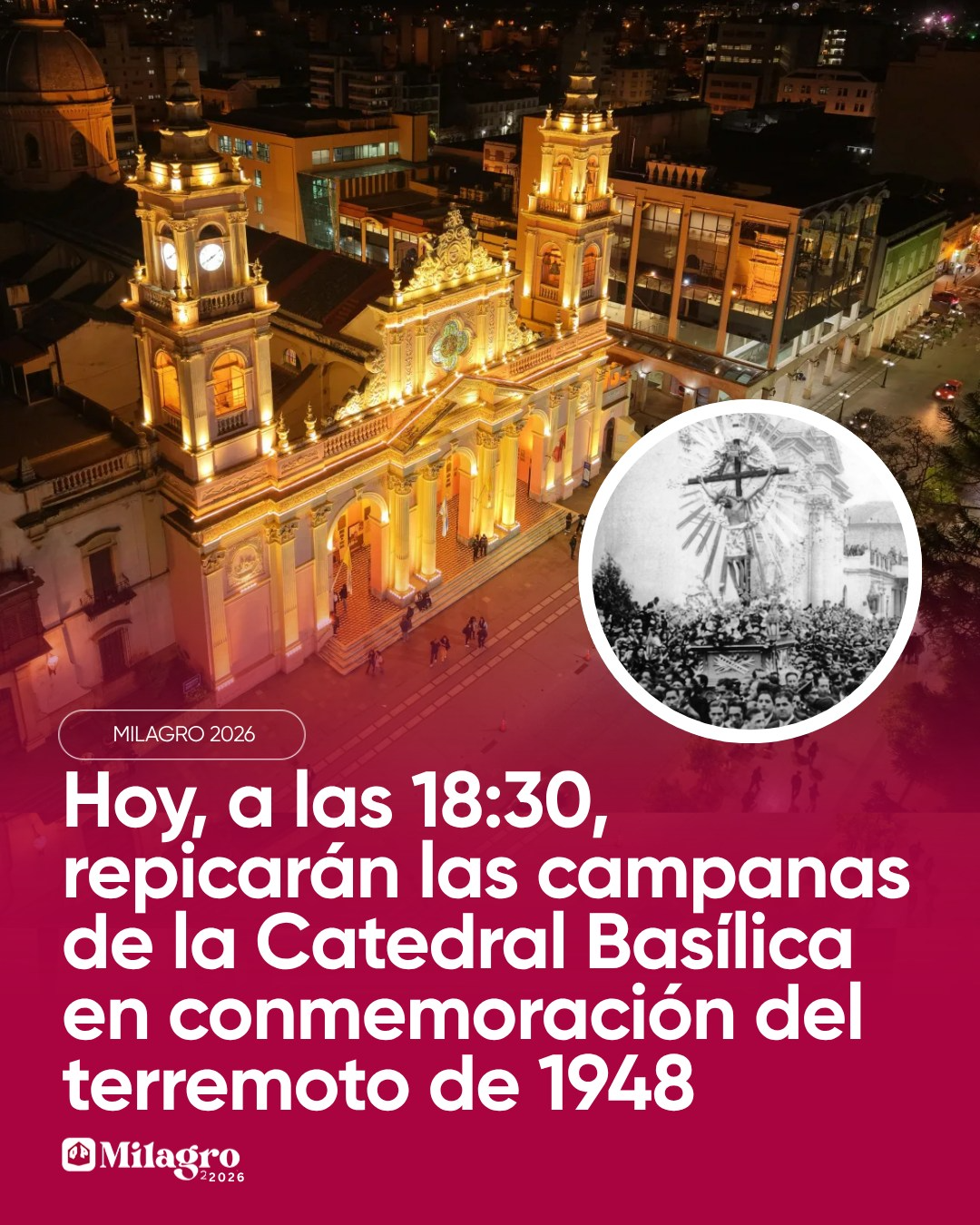 Repique de Campanas en la Catedral de Salta (en conmemoración del terremoto del 25 de agosto de 1948)