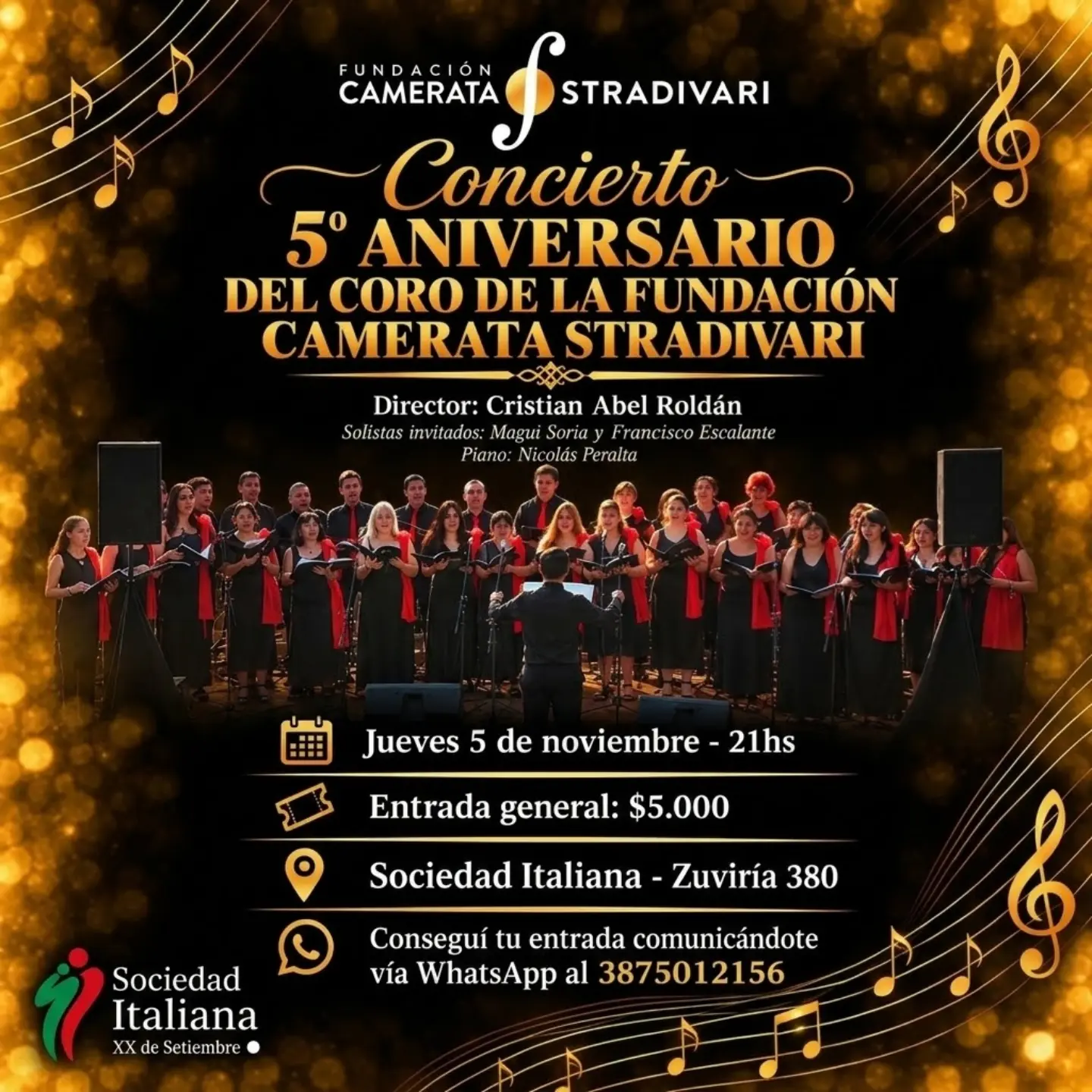 Concierto 5º Aniversario del Coro de La Fundación Camerata Stradivari.