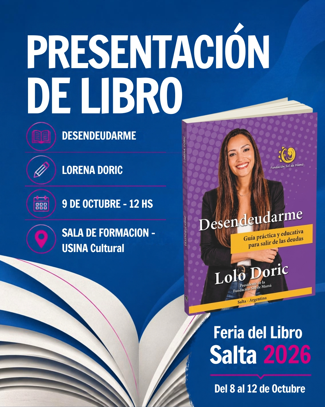 XVI Feria del Libro Salta 2026 - Presentación del libro “Desendeudarme”.