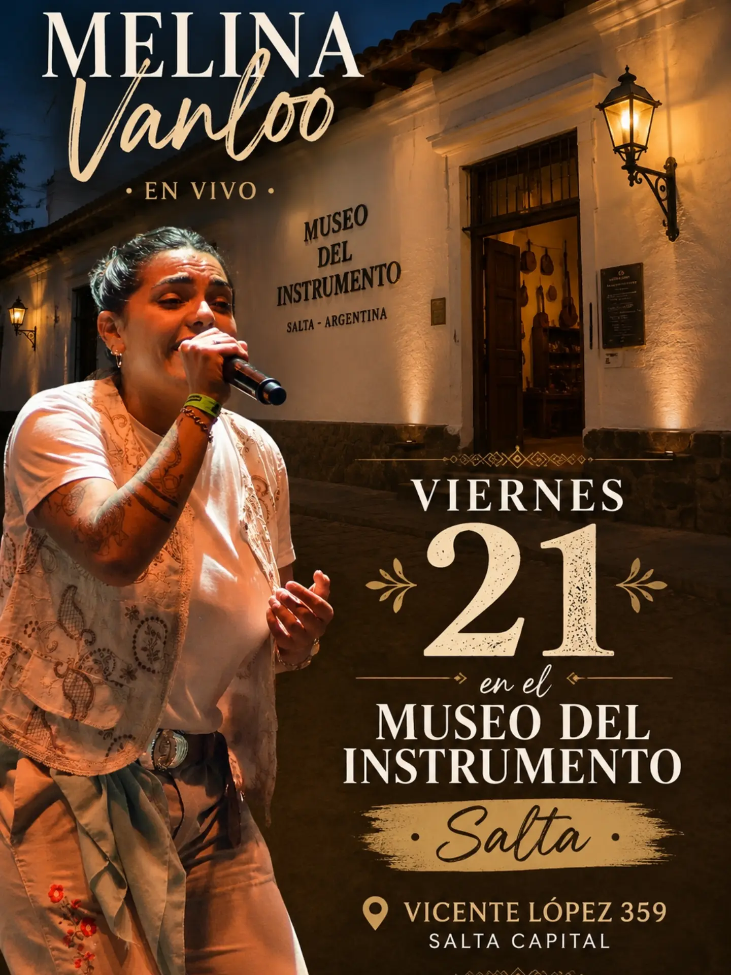 Melina Vanloo en vivo.