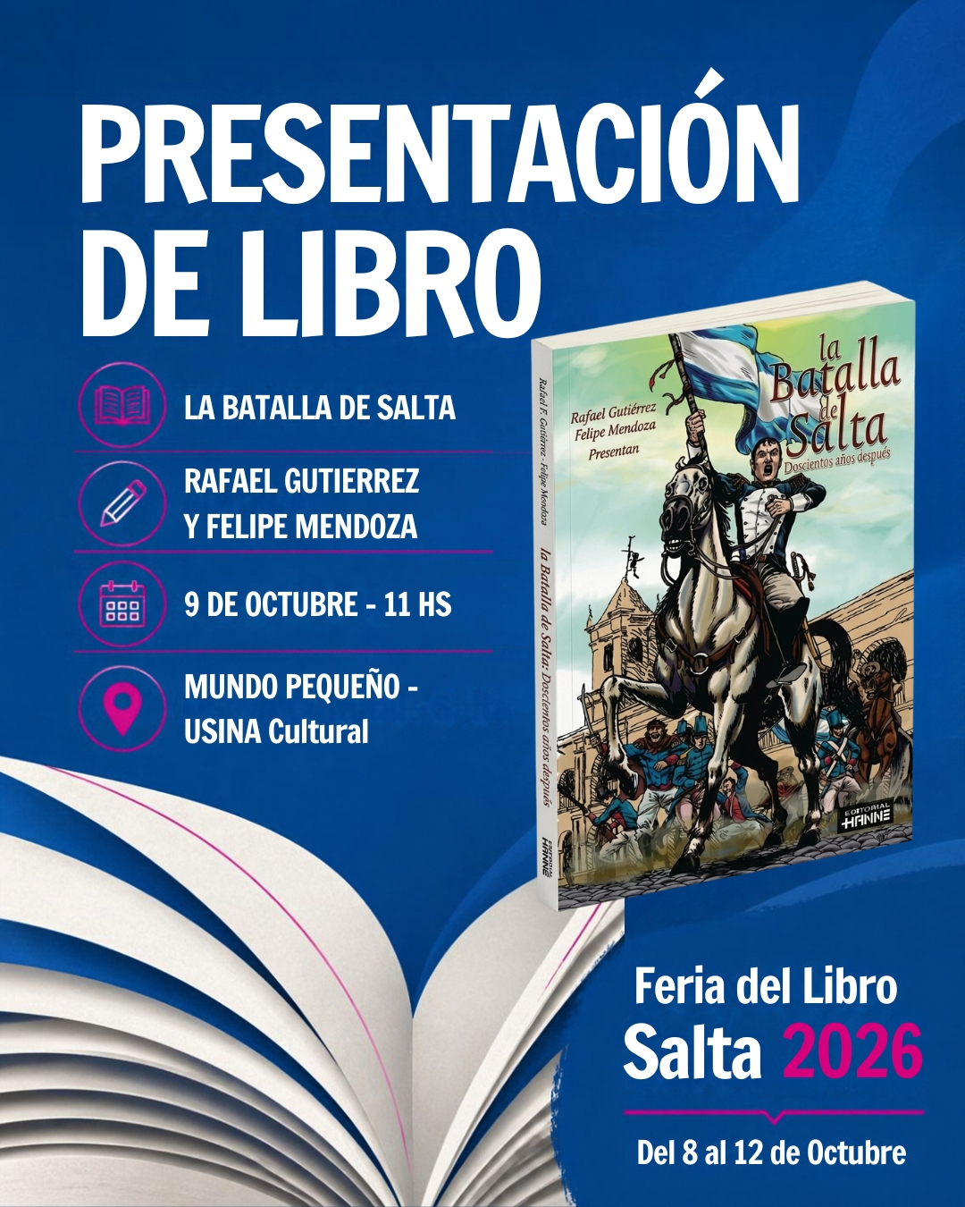 XVI Feria del Libro Salta 2026 - Presentación del libro "La batalla de Salta".
