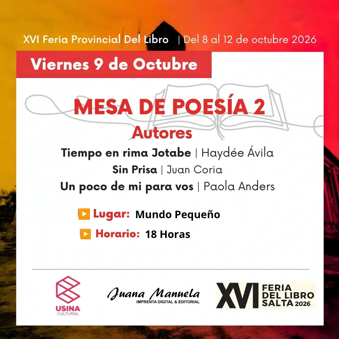 XVI Feria del Libro Salta 2026 - Mesa de Poesía 2.