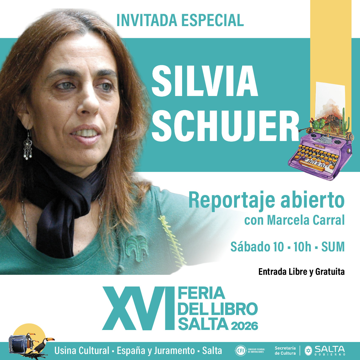 XVI Feria del Libro Salta 2026 - Reportaje abierto con Marcela Carral y Silvia Schujer.
