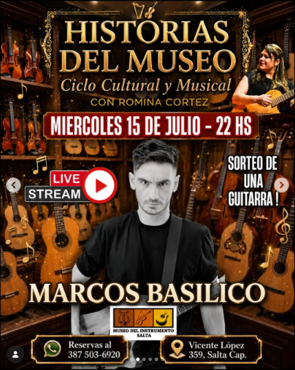 Stream "Historias del Museo" - Invitado especial: Marcos Basilico.