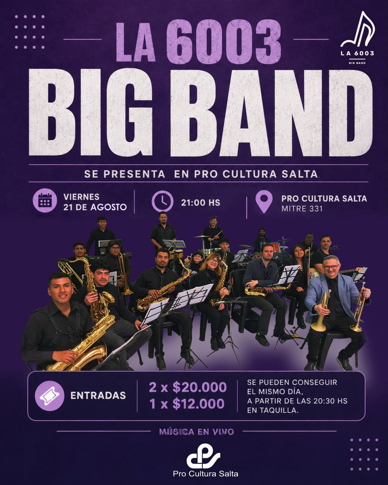 La 6003 Big Band en vivo.