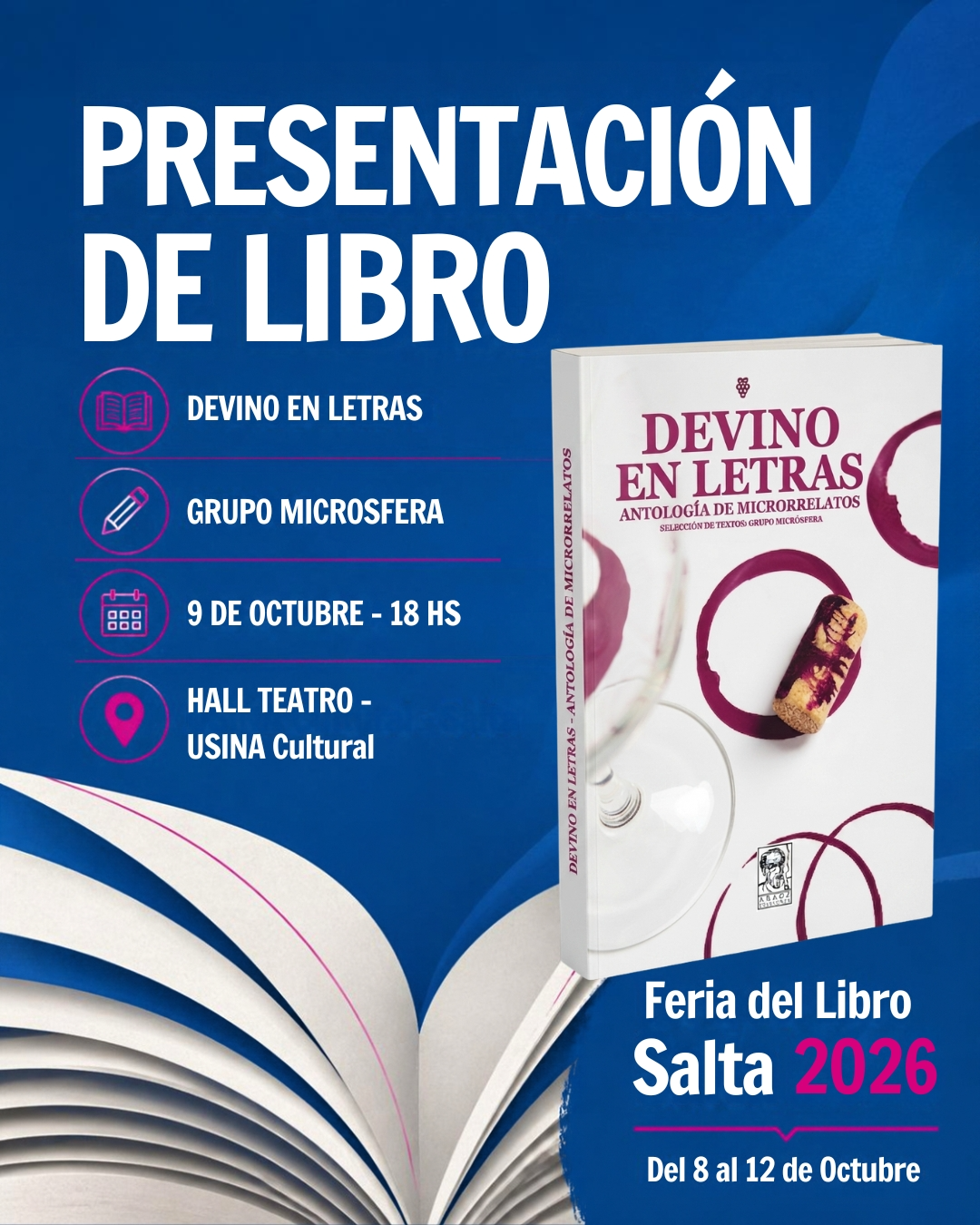 XVI Feria del Libro Salta 2026 - Presentación del libro "Devino en letras".