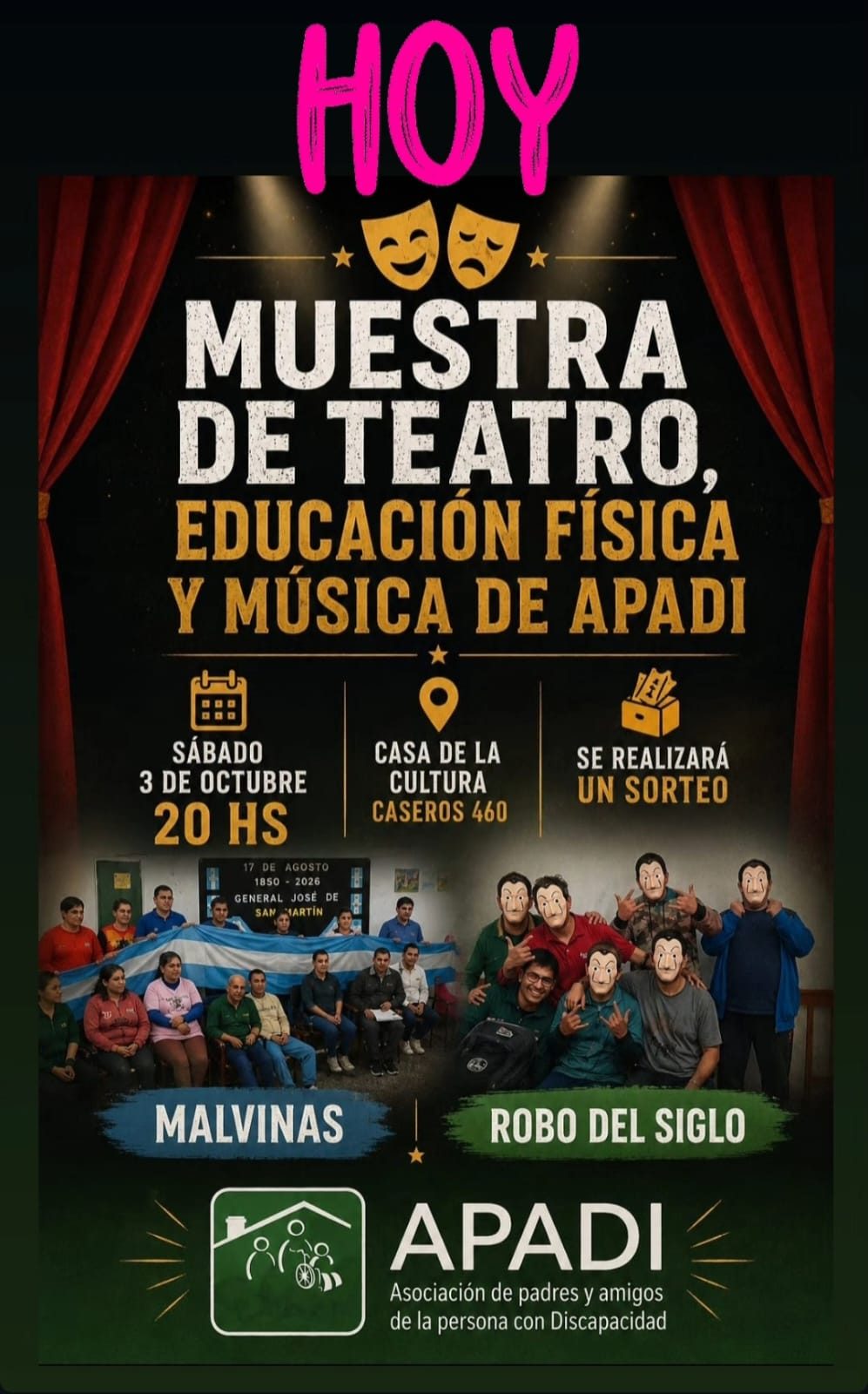 Muestra de Teatro, Educación Física y Música de APADI.