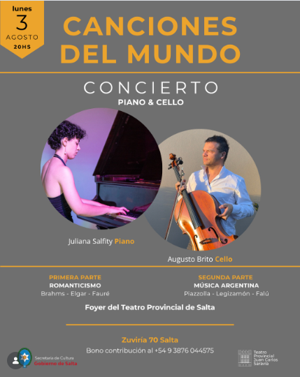 Canciones del Mundo - Dúo de Piano y Cello.