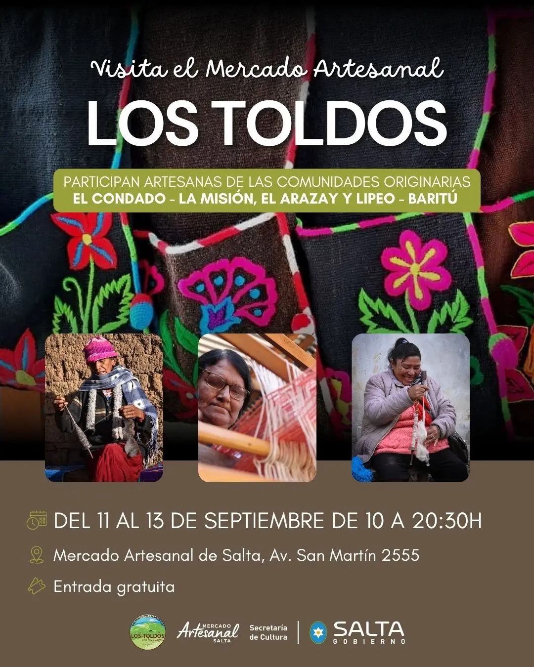 Los Toldos llega al Mercado Artesanal - Muestra de artesanías de Comunidades Originarias.