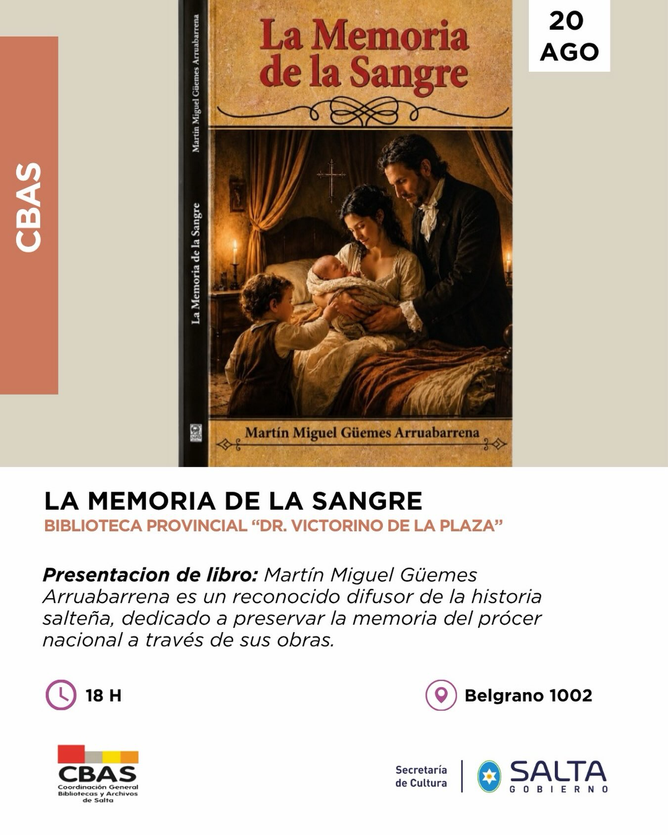 Presentación del libro “La Memoria de la Sangre”.
