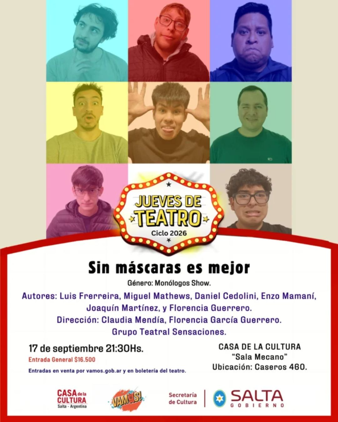 Jueves de Teatro - Sin Mascaras es mejor.