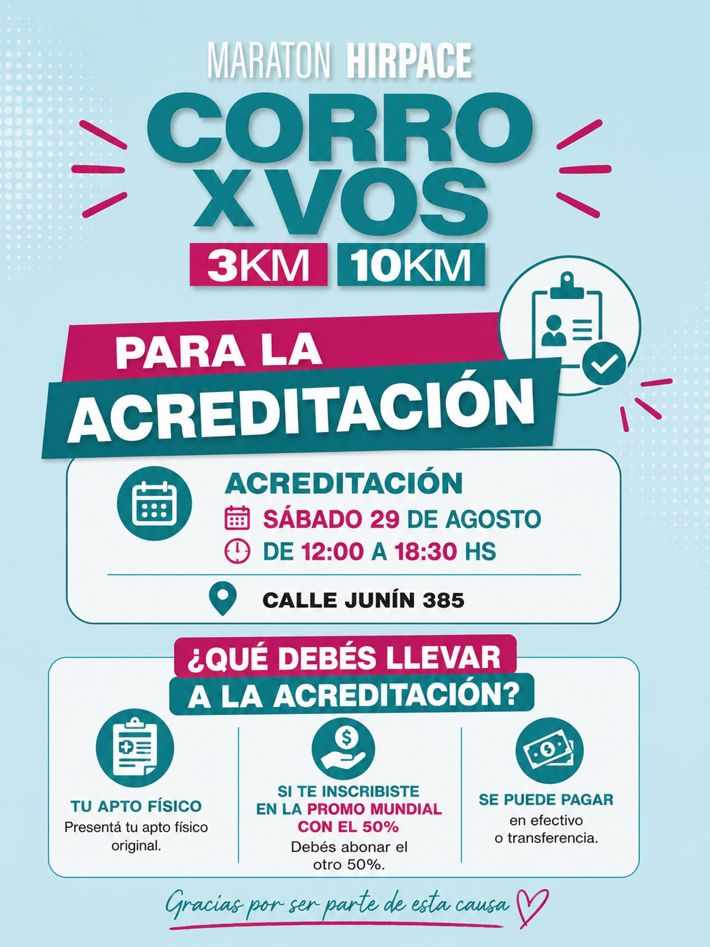 Maratón HIRPACE "Corro por vos" 2026.