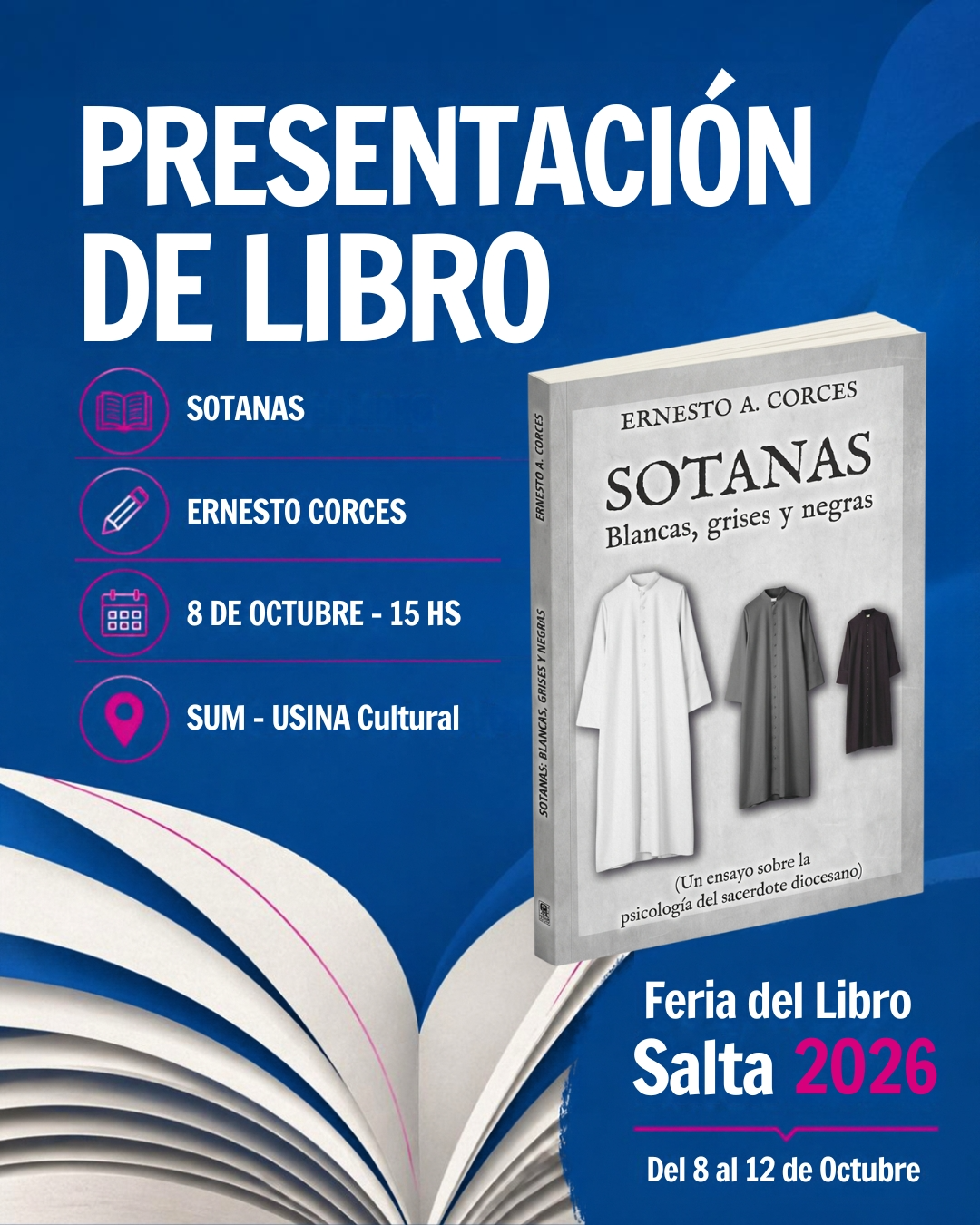 XVI Feria del Libro Salta 2026 - Presentación del libro "Sotanas".