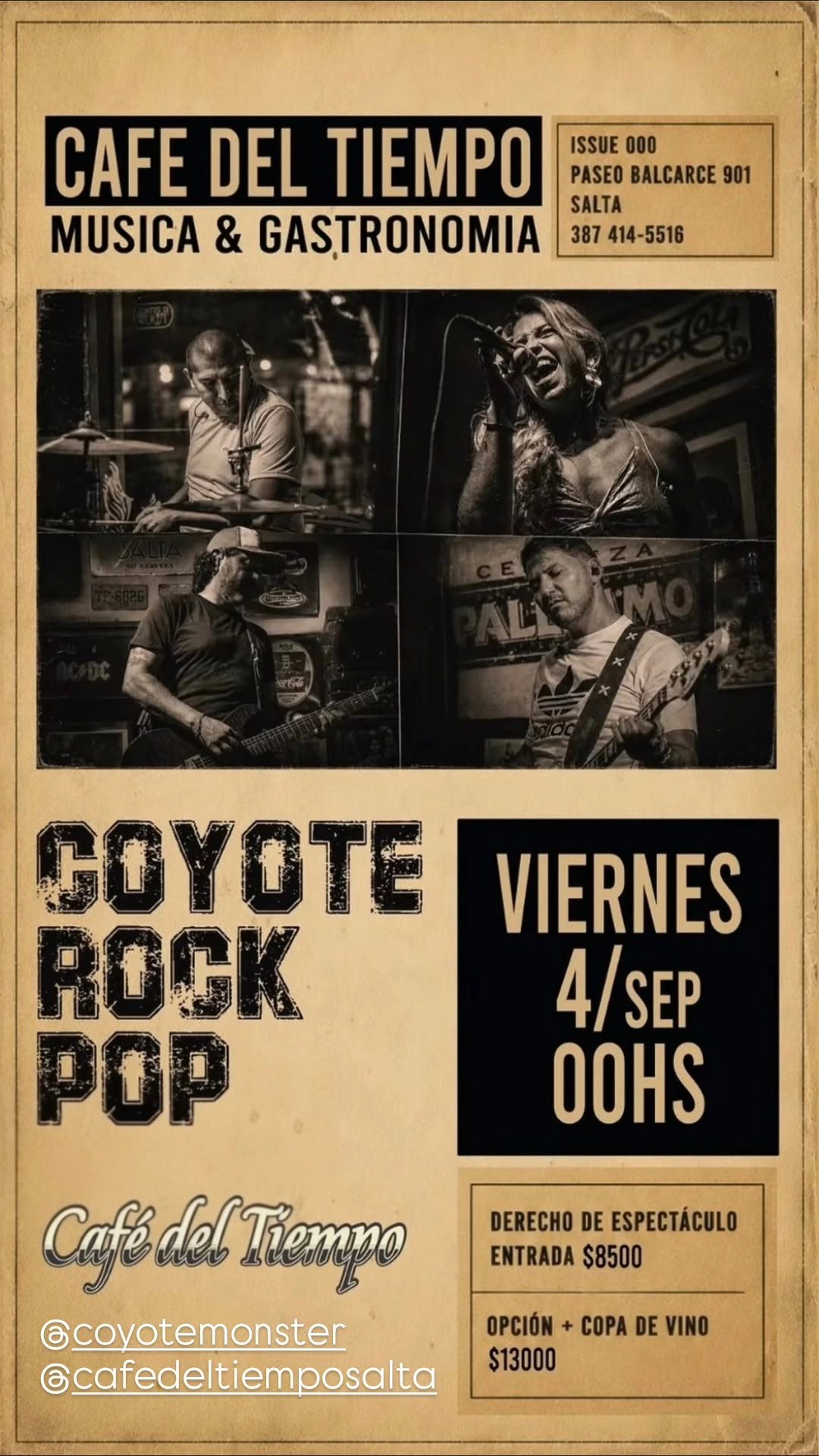 Coyote en Vivo (Pop-Rock).